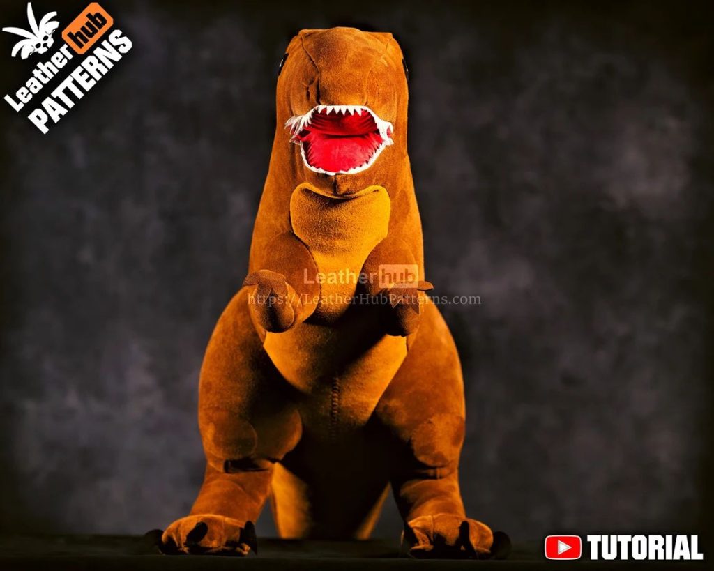 图片[3]-手工皮具图纸 恐龙玩偶lh092-皮艺果手工皮具图纸