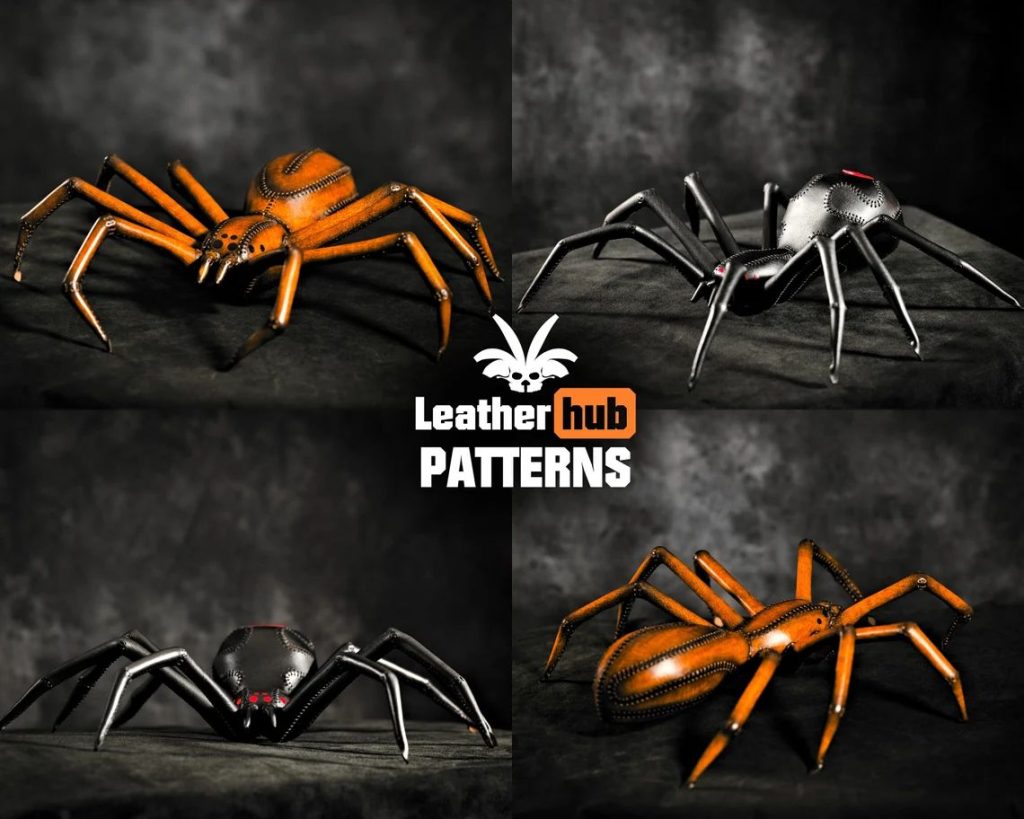 图片[3]-手工皮具图纸 皮蜘蛛lh097-皮艺果手工皮具图纸