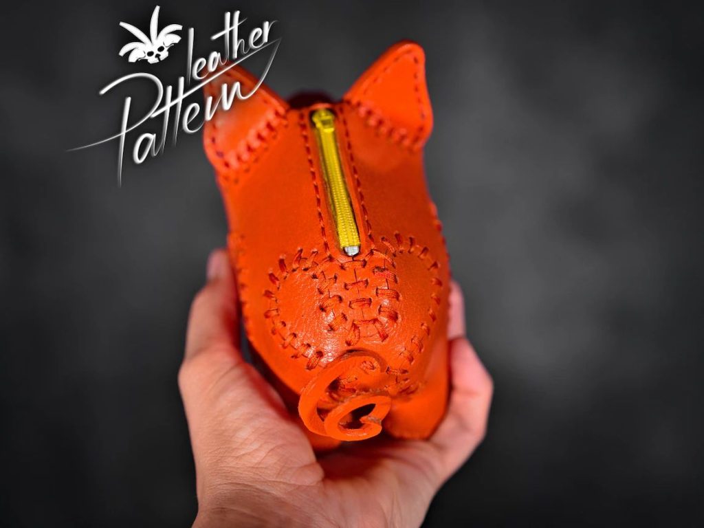 图片[2]-手工皮具图纸 小猪零钱lh102-皮艺果手工皮具图纸