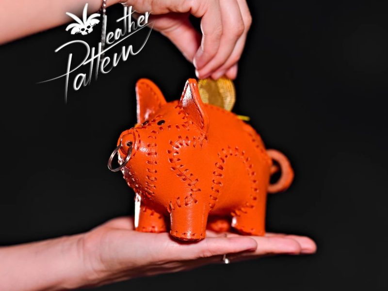 手工皮具图纸 小猪零钱lh102-皮艺果手工皮具图纸