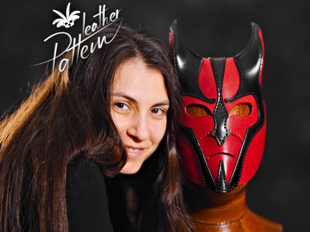 图片[2]-手工皮具图纸 面具lh104-皮艺果手工皮具图纸