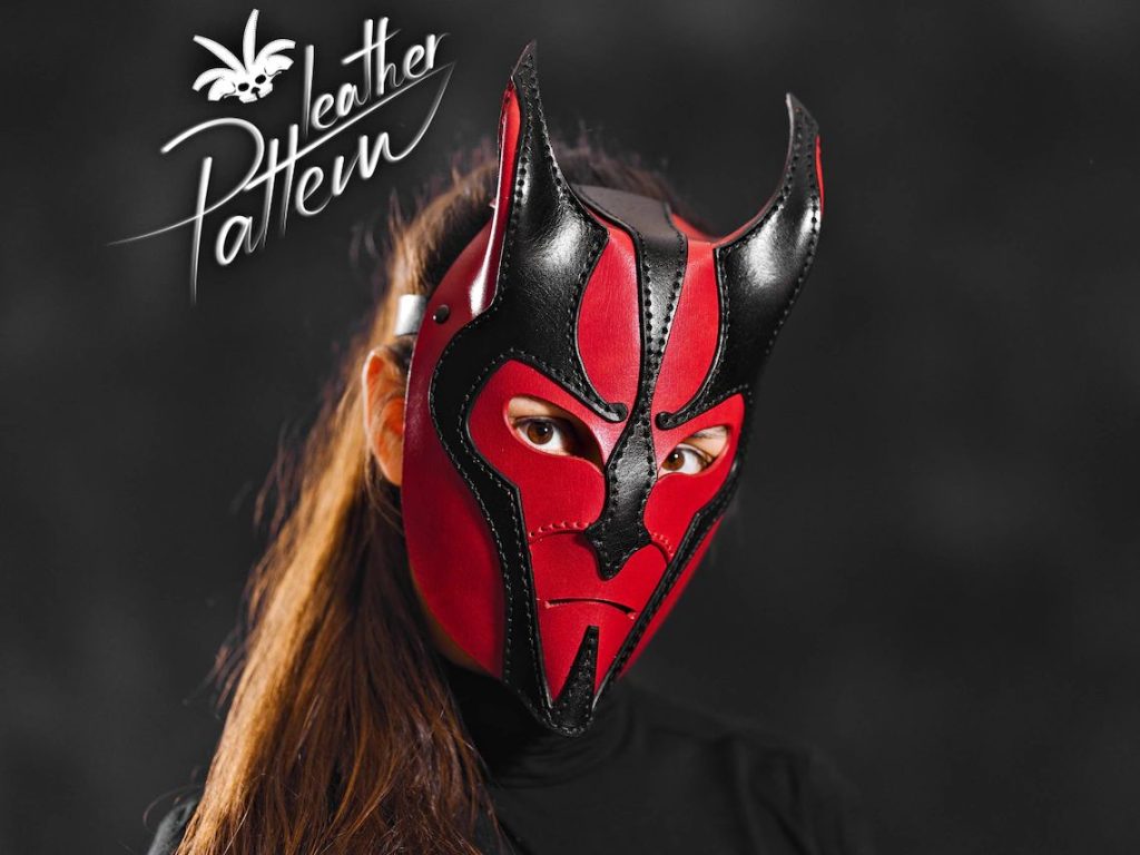 图片[3]-手工皮具图纸 面具lh104-皮艺果手工皮具图纸