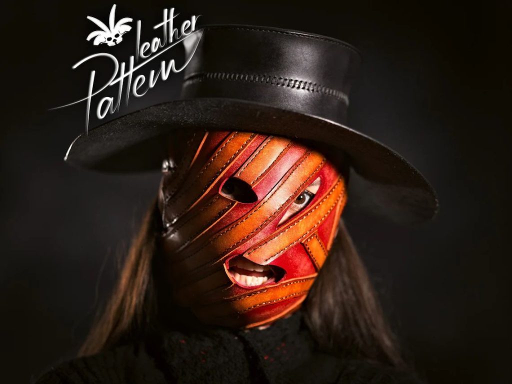 图片[1]-手工皮具图纸 扭曲面具 lh106-皮艺果手工皮具图纸