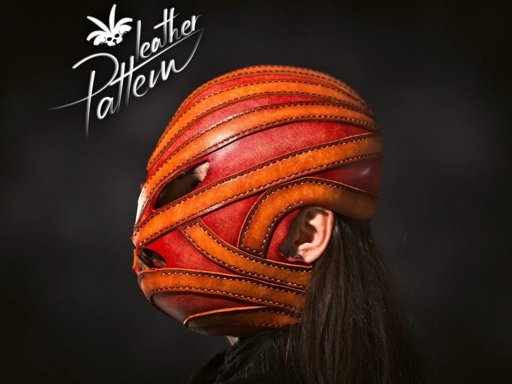 图片[3]-手工皮具图纸 扭曲面具 lh106-皮艺果手工皮具图纸