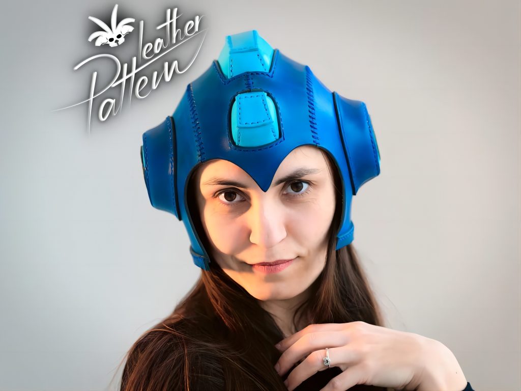 图片[1]-手工皮具图纸 洛克人头盔 lh111-皮艺果手工皮具图纸