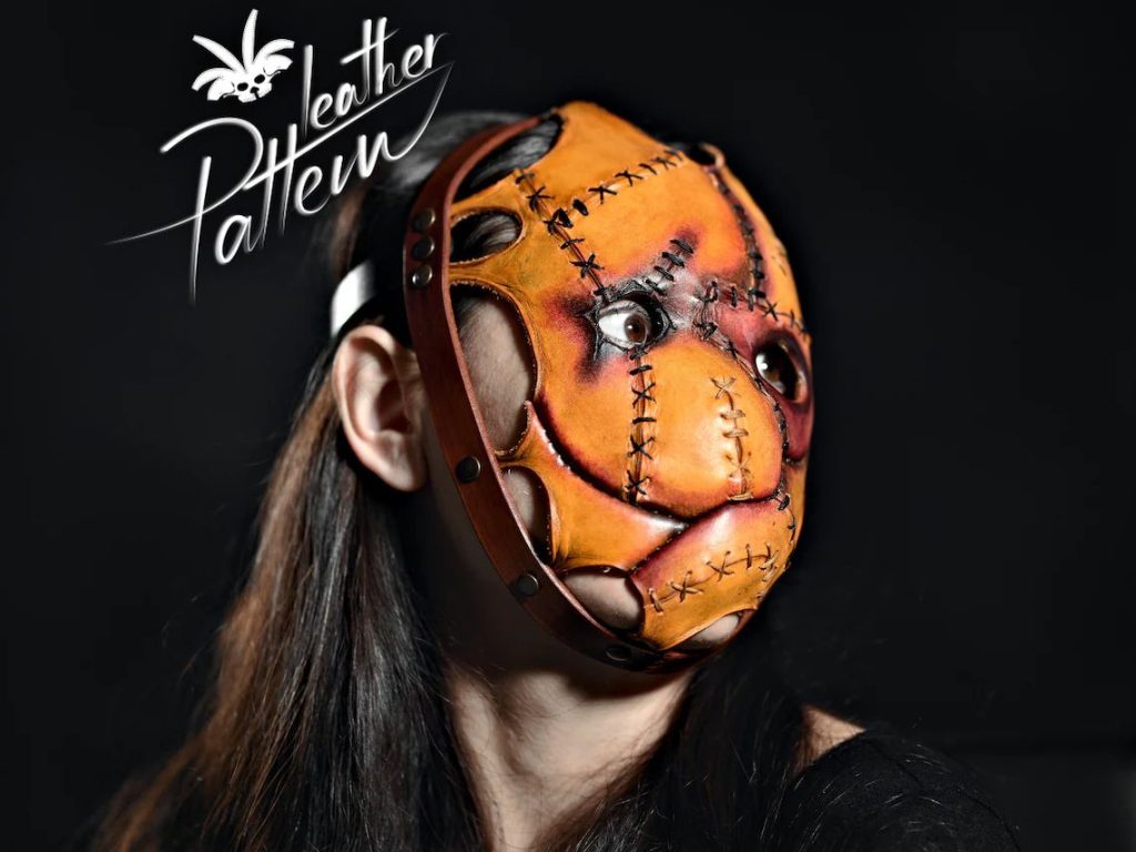 图片[2]-手工皮具图纸 面具lh114-皮艺果手工皮具图纸