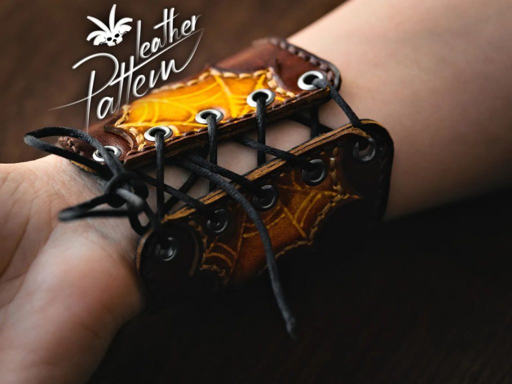 图片[2]-手工皮具图纸 护腕lh115-皮艺果手工皮具图纸