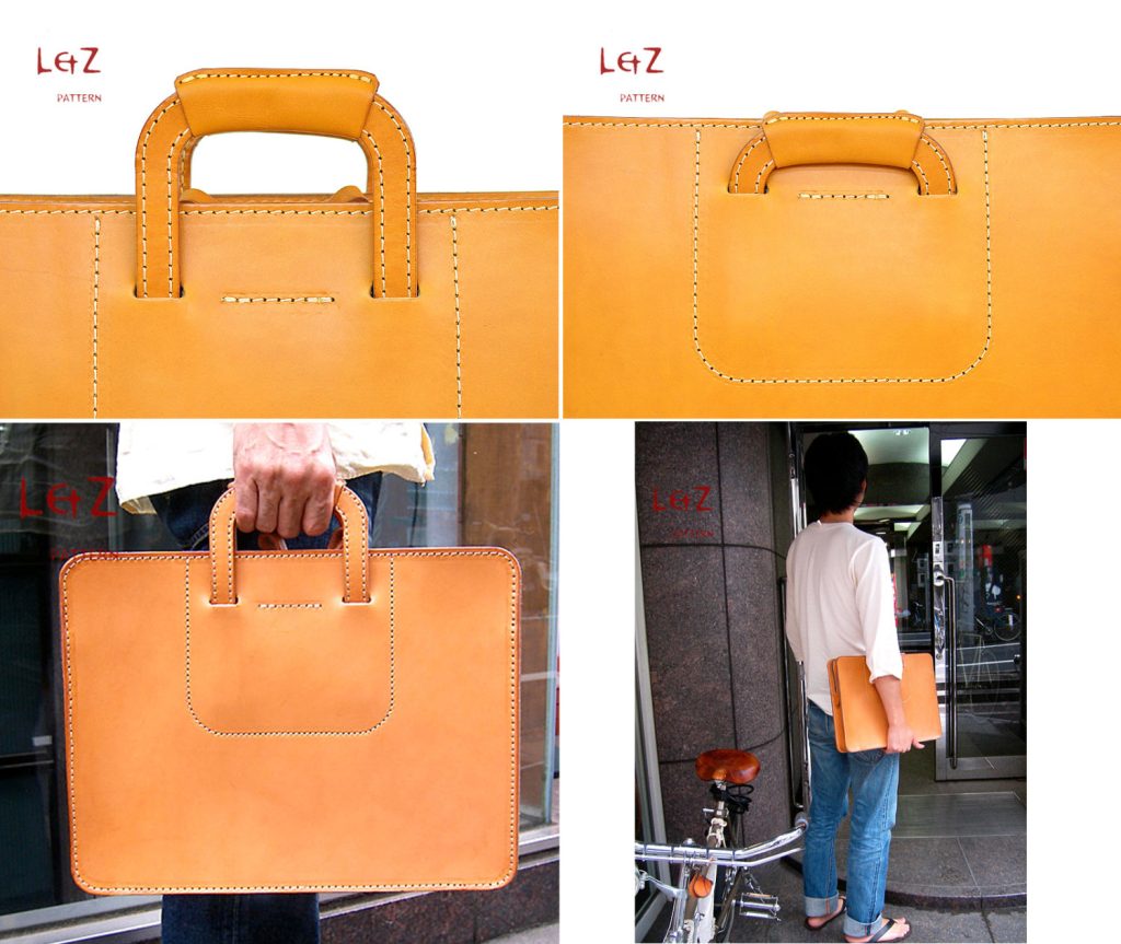 图片[1]-手工皮具图纸 公文包lp035-皮艺果手工皮具图纸