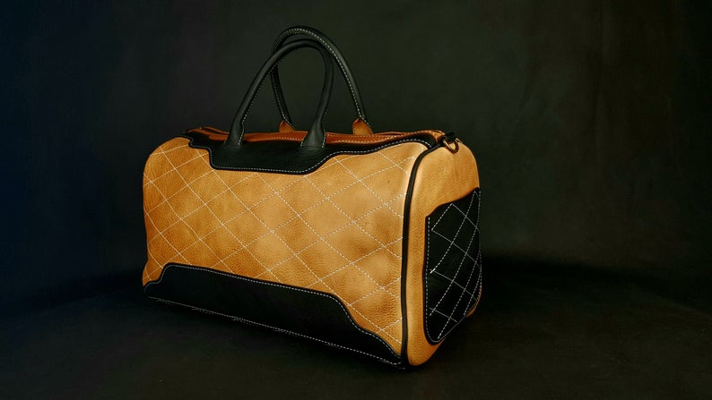 图片[3]-手工皮具图纸 行李包mg006-皮艺果手工皮具图纸