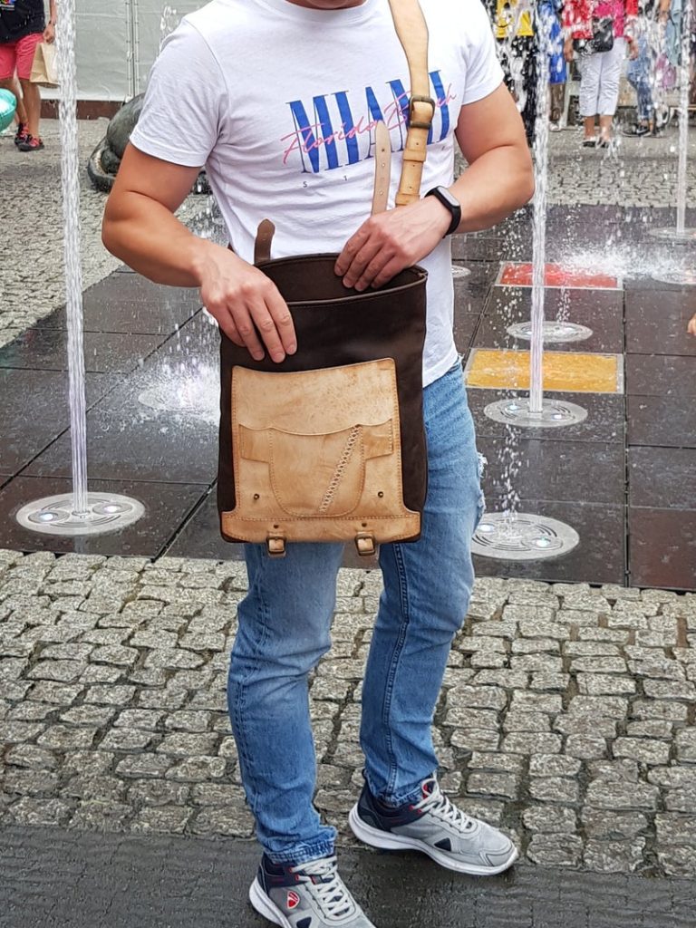 图片[1]-手工皮具图纸 单肩包mg013-皮艺果手工皮具图纸