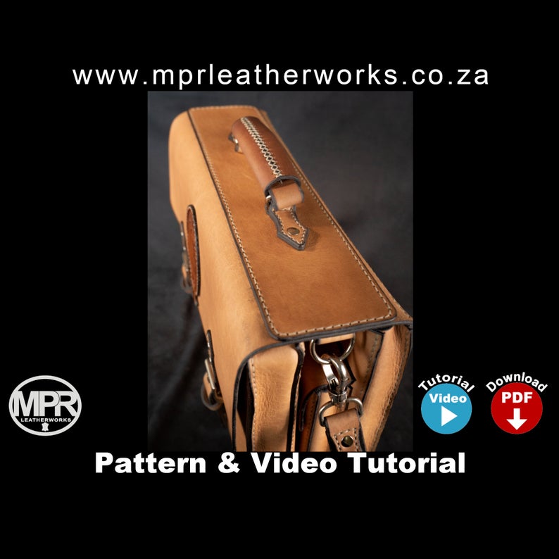 图片[2]-手工皮具图纸 公文包mp005-皮艺果手工皮具图纸