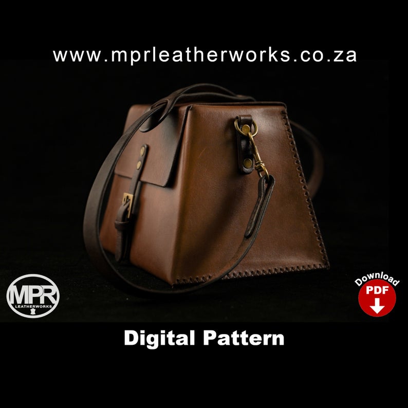 图片[3]-手工皮具图纸 单肩包mp019-皮艺果手工皮具图纸