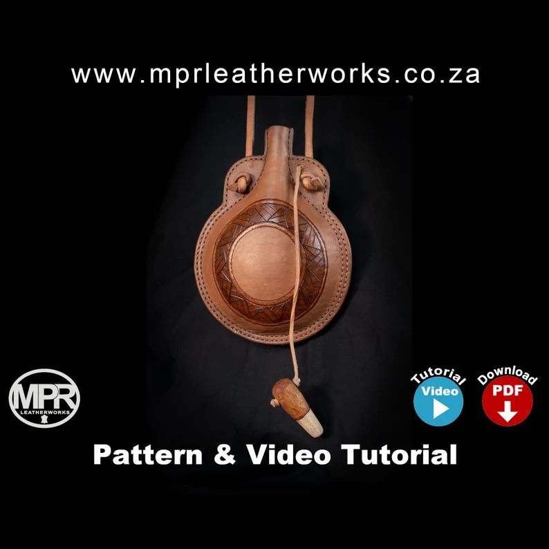 手工皮具图纸 水壶包 mp032-皮艺果手工皮具图纸