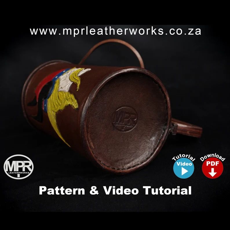 图片[2]-手工皮具图纸 水杯套 mp033-皮艺果手工皮具图纸