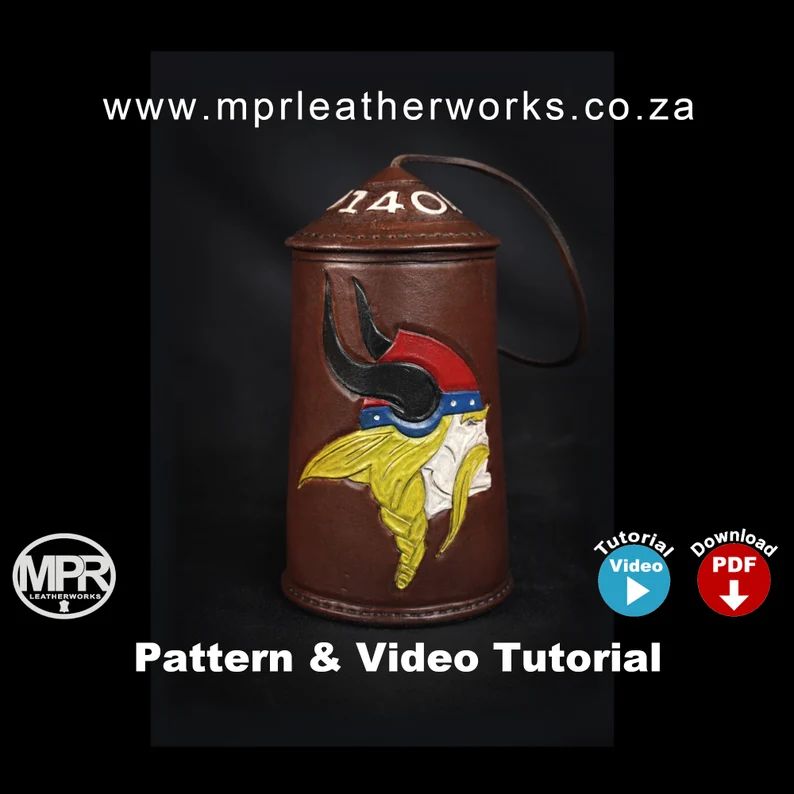 图片[3]-手工皮具图纸 水杯套 mp033-皮艺果手工皮具图纸