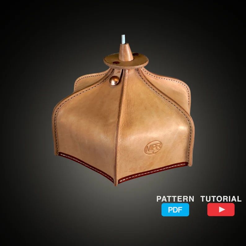 图片[2]-手工皮具图纸 灯罩 mp042-皮艺果手工皮具图纸