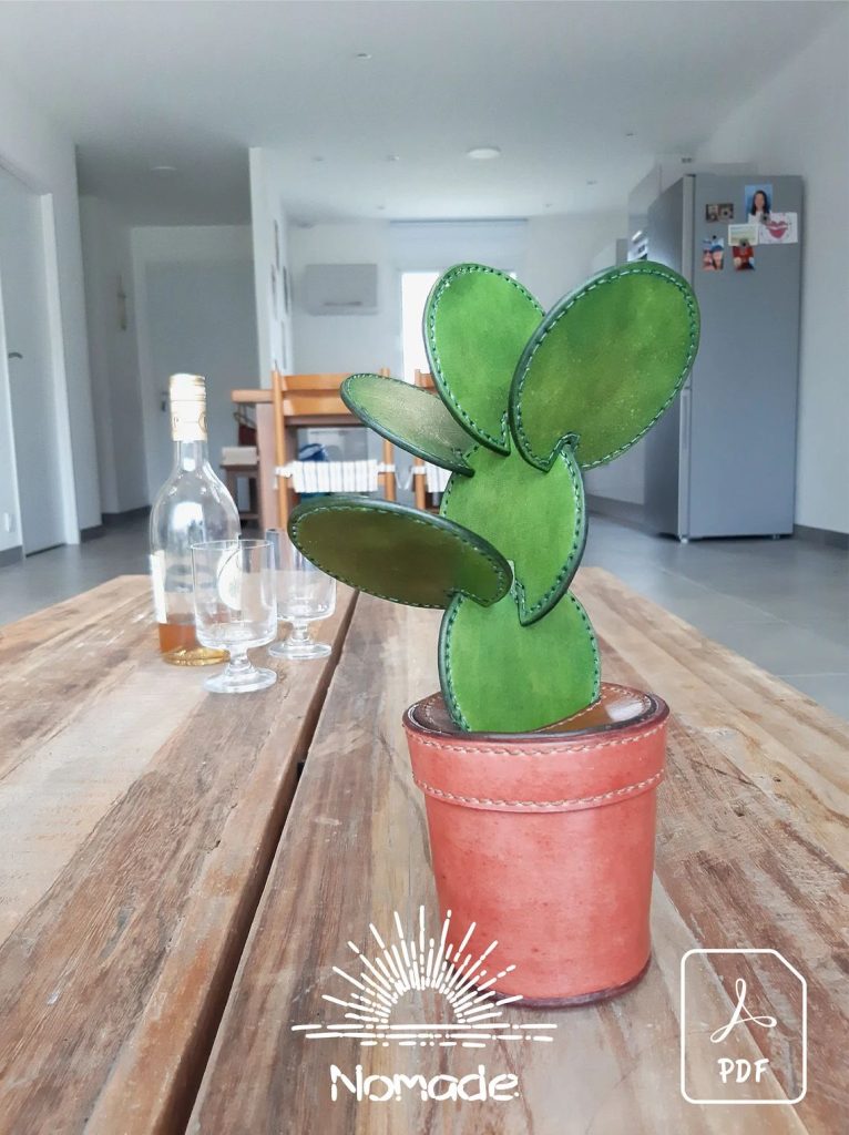 图片[1]-手工皮具图纸 仙人掌nc001-皮艺果手工皮具图纸