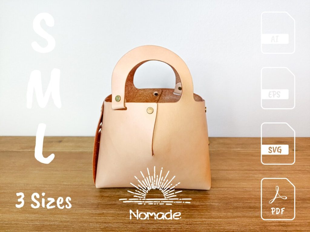 图片[3]-手工皮具图纸 一片式挎包nc003-皮艺果手工皮具图纸