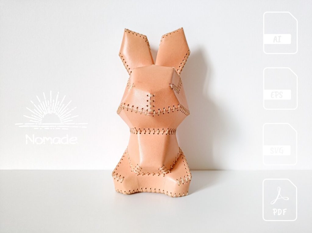 图片[3]-手工皮具图纸 皮兔子nc004-皮艺果手工皮具图纸