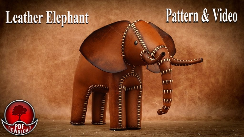 图片[2]-手工皮具图纸 大象oa004-皮艺果手工皮具图纸