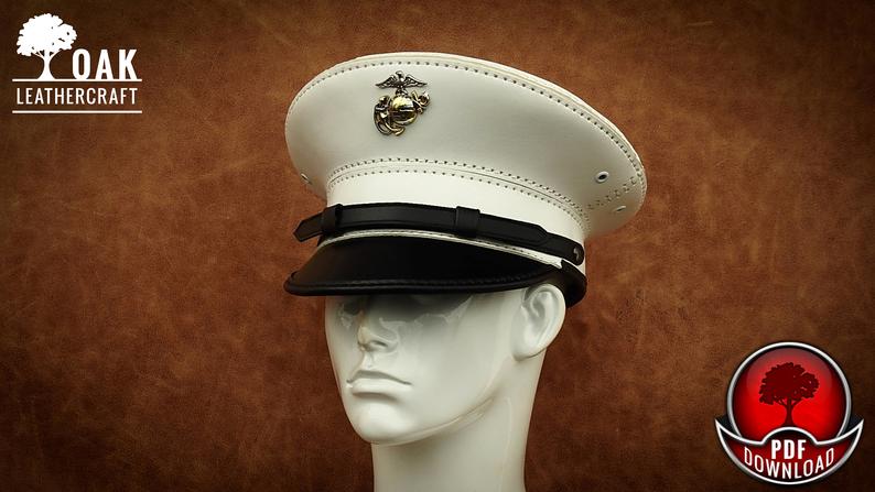 图片[2]-手工皮具图纸 海军帽oa010-皮艺果手工皮具图纸