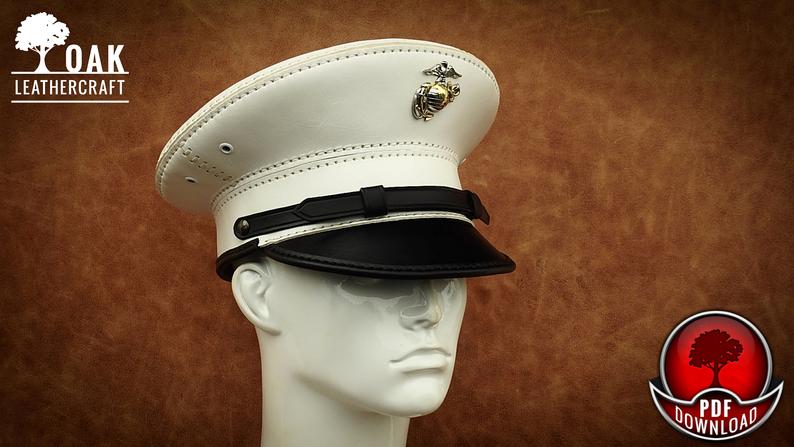 图片[3]-手工皮具图纸 海军帽oa010-皮艺果手工皮具图纸