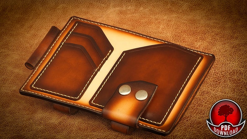 图片[2]-手工皮具图纸 名片夹oa011-皮艺果手工皮具图纸