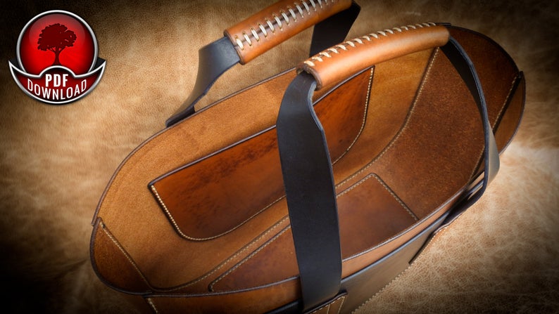 图片[2]-手工皮具图纸 托特包oa017-皮艺果手工皮具图纸