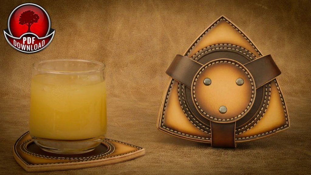 图片[1]-手工皮具图纸 咖啡垫 oa022-皮艺果手工皮具图纸