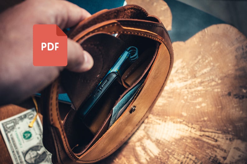 图片[2]-手工皮具图纸 托特包ol001-皮艺果手工皮具图纸