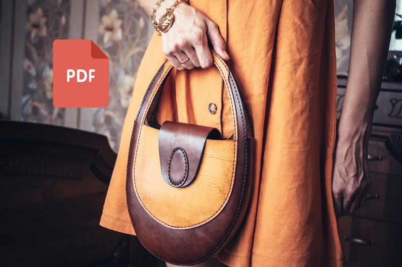 手工皮具图纸 托特包ol001-皮艺果手工皮具图纸