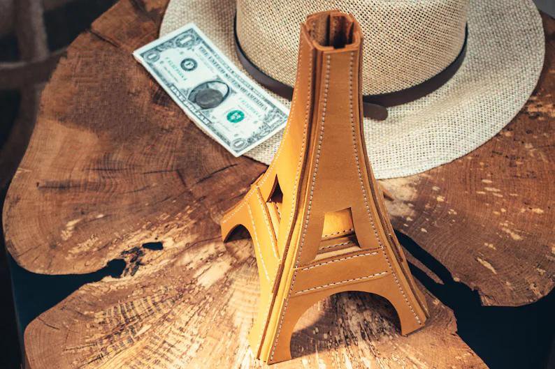 图片[2]-手工皮具图纸 埃菲尔铁塔ol002-皮艺果手工皮具图纸