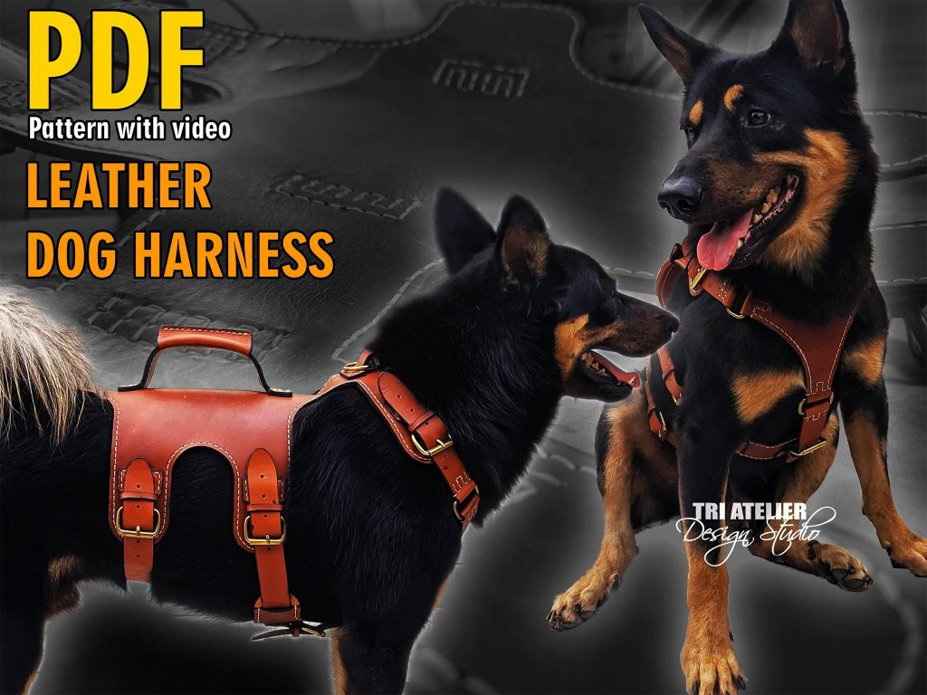 图片[2]-手工皮具图纸 狗背带ta004-皮艺果手工皮具图纸