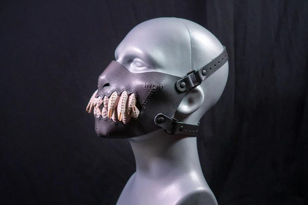 图片[3]-手工皮具图纸 獠牙面具pa013-皮艺果手工皮具图纸