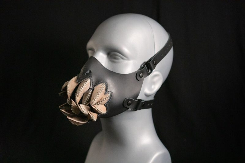 手工皮具图纸 异形面具 pa033-皮艺果手工皮具图纸