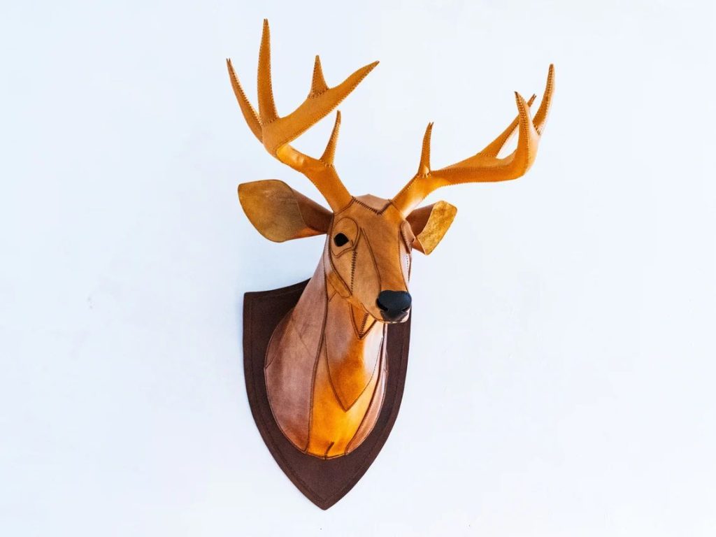 图片[1]-手工皮具图纸 壁挂鹿pa039-皮艺果手工皮具图纸