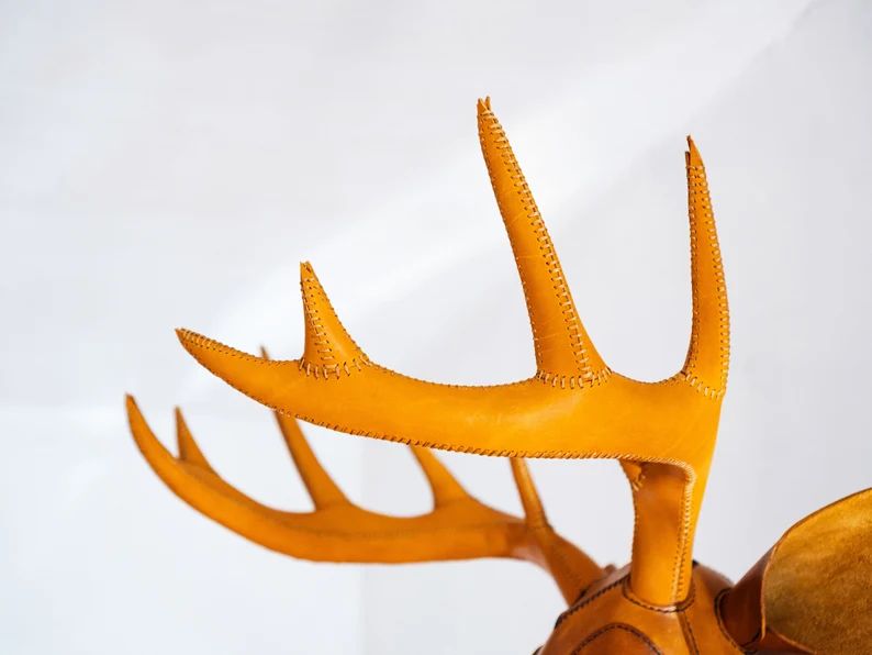 图片[2]-手工皮具图纸 壁挂鹿pa039-皮艺果手工皮具图纸