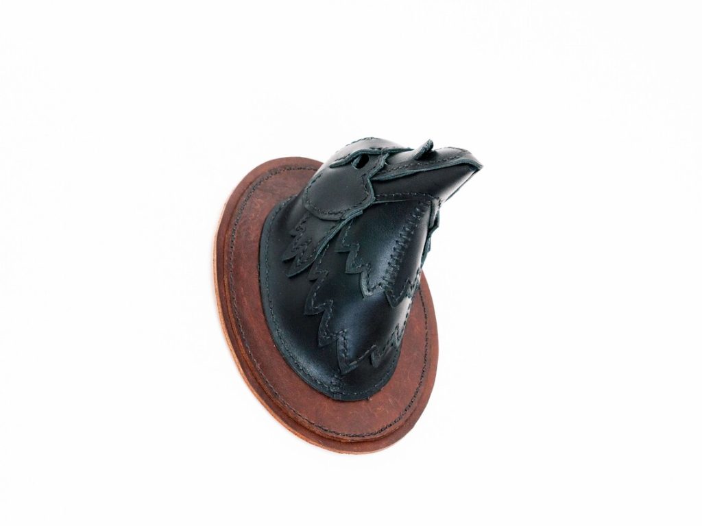 图片[1]-手工皮具图纸 壁挂乌鸦pa044-皮艺果手工皮具图纸