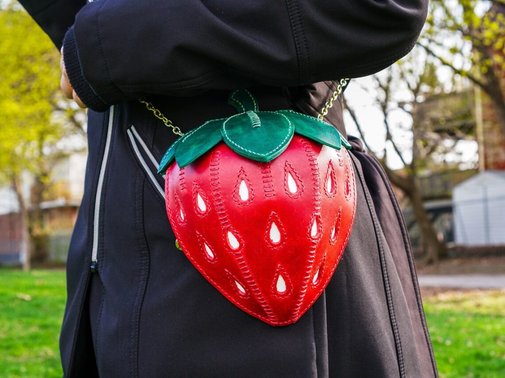 图片[1]-手工皮具图纸 草莓包pa047-皮艺果手工皮具图纸