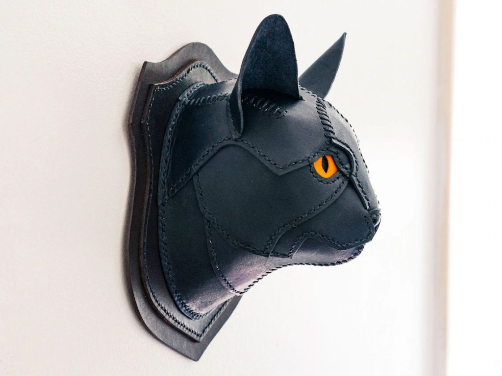 图片[3]-手工皮具图纸 壁挂猫pa051-皮艺果手工皮具图纸