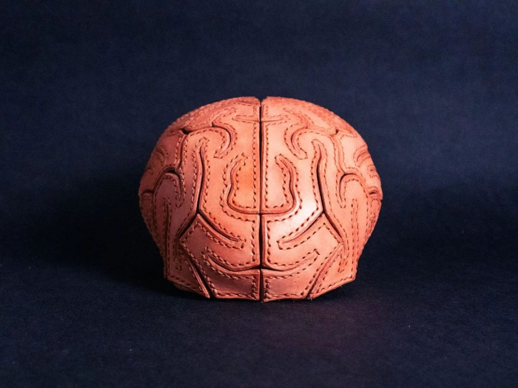 图片[1]-手工皮具图纸 脑花存钱罐pa052-皮艺果手工皮具图纸