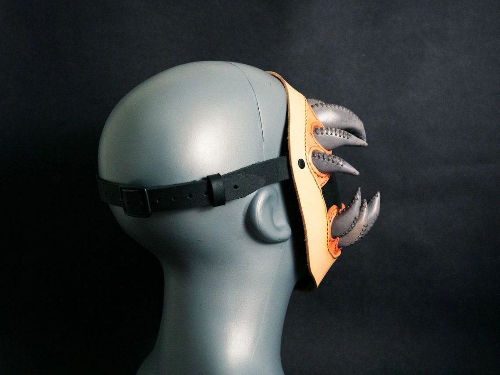 图片[3]-手工皮具图纸 牙齿面具pa054-皮艺果手工皮具图纸