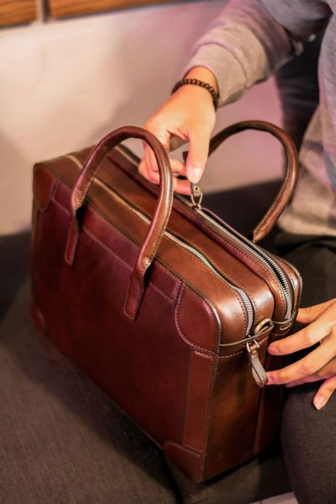 图片[3]-手工皮具图纸 公文包pd002-皮艺果手工皮具图纸