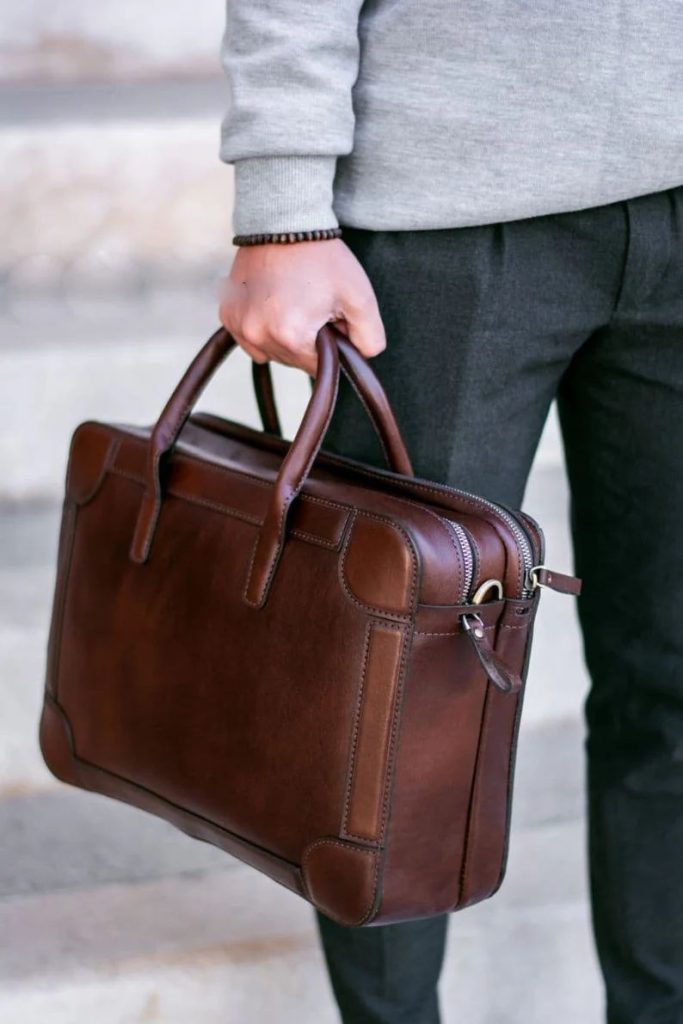 图片[2]-手工皮具图纸 公文包pd002-皮艺果手工皮具图纸