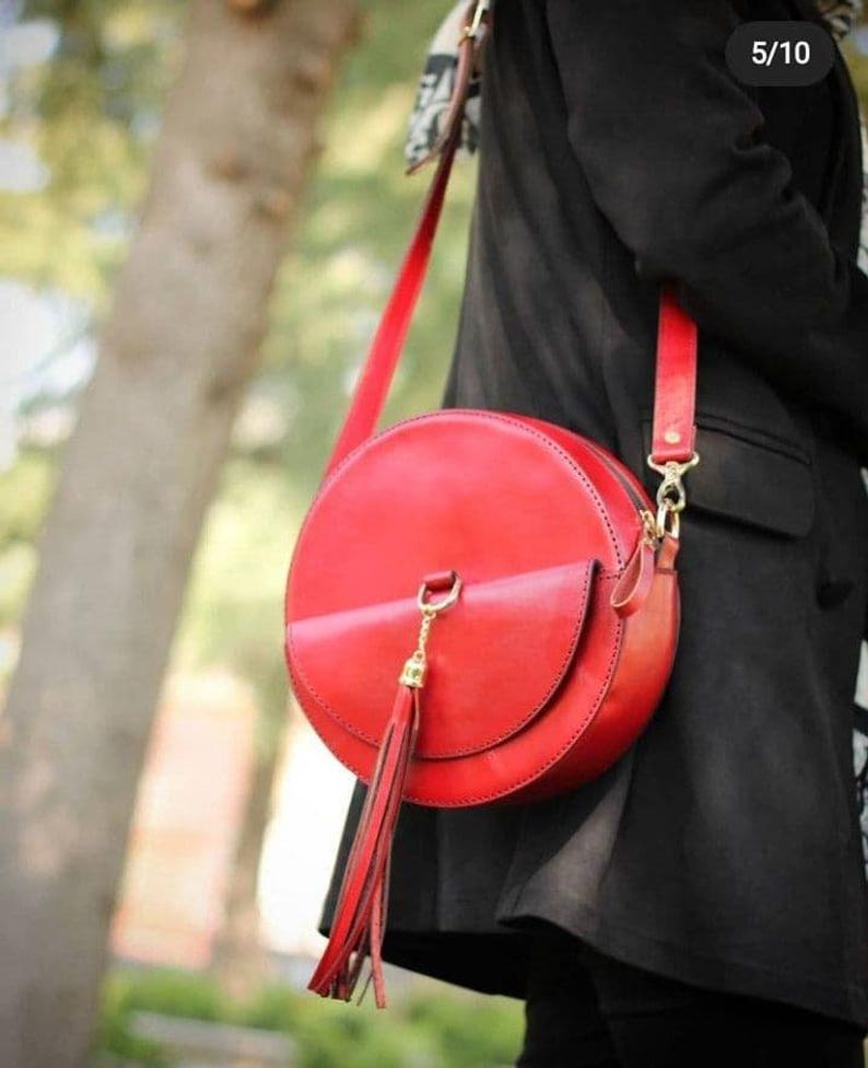 图片[1]-手工皮具图纸 圆挎包pd037-皮艺果手工皮具图纸