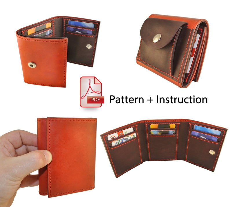 图片[2]-手工皮具图纸 卡包sds003-皮艺果手工皮具图纸