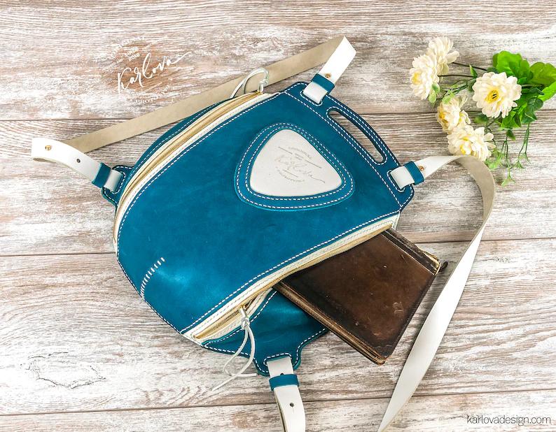 图片[2]-手工皮具图纸 背包kd002-皮艺果手工皮具图纸