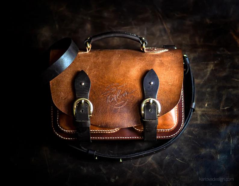 图片[2]-手工皮具图纸 公文包kd004-皮艺果手工皮具图纸