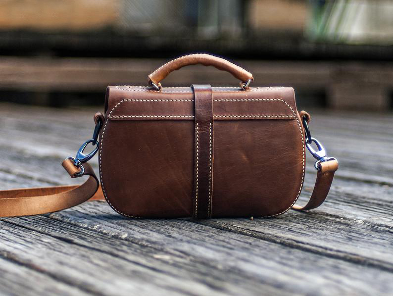 图片[2]-手工皮具图纸 复古手提包kd013-皮艺果手工皮具图纸