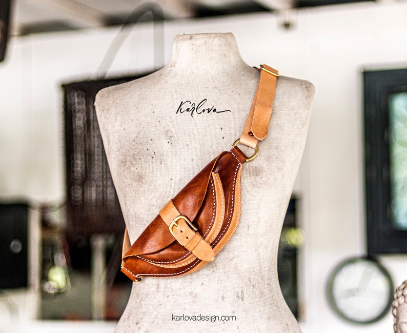 图片[2]-手工皮具图纸 胸挎包kd022-皮艺果手工皮具图纸